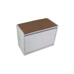 Scarpiera con panca Susa colore bianco apertura a ribalta - immagine 3