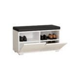 Scarpiera con pouff Dragoshoe bianco nero - immagine 3