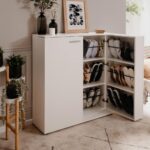 Scarpiera Satos02A bianca 2 ante e 8 ripiani - immagine 2