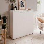 Scarpiera Satos02A bianca 2 ante e 8 ripiani - immagine 3