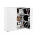 Scarpiera Satos02A bianca 2 ante e 8 ripiani - immagine 5