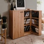 Scarpiera Satos02A rovere 2 ante e 8 ripiani - immagine 2