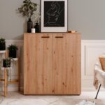 Scarpiera Satos02A rovere 2 ante e 8 ripiani - immagine 3