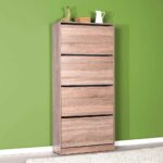 Scarpiera SHC540LT1 latte con 4 scomparti