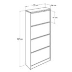 Scarpiera SHC540LT1 latte con 4 scomparti - immagine 3