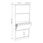 Scarpiera SHC540OAK quattro ante a ribalta rovere - immagine 6