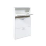 Scarpiera slim 3 ante bianca 63x16,5x111 - immagine 2