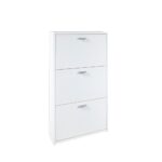 Scarpiera slim 3 ante bianca 63x16,5x111