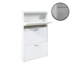 Scarpiera slim 3 ante cemento 63x16,5x111 - immagine 2