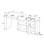 Scrivania angolare Alis bianco reversibile - immagine 5