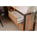 Scrivania angolare Denver37A reversibile quercia antracite - immagine 4