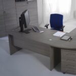 Scrivania per ufficio Larix 180x80 cm rovere grigio