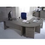 Scrivania per ufficio Larix 180x80 cm rovere grigio - immagine 3