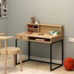 Scrivania rovere nero con cassetto Nasus - immagine 2