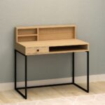 Scrivania rovere nero con cassetto Nasus - immagine 3