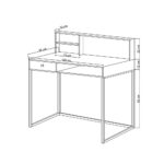 Scrivania rovere nero con cassetto Nasus - immagine 4