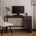 Scrivania Sumatra30A antracite anta e cassetto - immagine 2