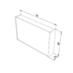 Scrivania Toeletta da muro Leeta bianco con ripiani e specchio - immagine 2