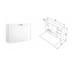 Scrivania Toeletta da muro Leeta bianco con ripiani e specchio - immagine 3