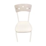 Sedia Alexa in metallo bianco