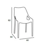 Sedia Bilros polipropilene antracite - immagine 2