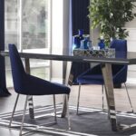 Sedia Enzio tessuto blu parliament - immagine 3