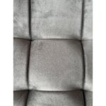 Sedia imbottita Dani grigio antracite vellutino a quadri - immagine 3