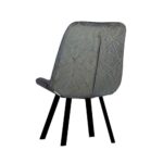 Sedia imbottita Layla grigio antracite con decoro - immagine 3