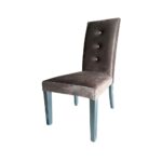 Sedia Montecarlo 3 bottoni velluto grigio - immagine 2