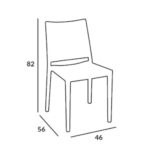 Sedia Mosk polipropilene tortora - immagine 2