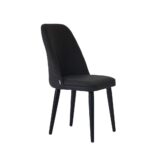 Sedia Niva tessuto nero antimacchia gambe nero