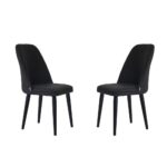 Sedia Niva tessuto nero antimacchia gambe nero - immagine 3