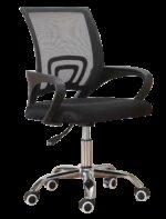 Sedia operativa con ruote Bisk nera