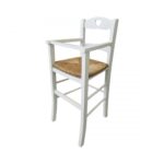 Sediolone bimbo 708 legno bianco e seduta paglia - immagine 2