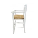 Sediolone bimbo 708 legno bianco e seduta paglia - immagine 3