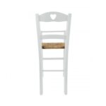 Sediolone bimbo 708 legno bianco e seduta paglia - immagine 4