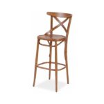 Sgabello Heritage legno cognac