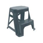 Sgabello scala polipropilene grigio 45x45x48h