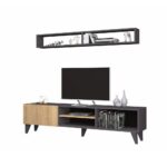 Soggiorno porta TV Amore nero rovere - immagine 4