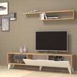 Soggiorno porta TV Volge rovere bianco - immagine 2