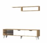 Soggiorno porta TV Volge rovere bianco - immagine 5