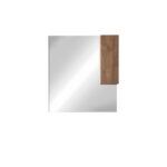 Specchio bagno con pensile Salemi 100x110h e lampada LED rovere mercure - immagine 2