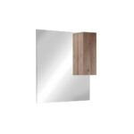 Specchio bagno con pensile Salemi 100x110h e lampada LED rovere mercure - immagine 3