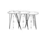 Tavolini da salotto Terek p184 bianco consumato - immagine 2