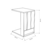 Tavolino da divano Edi porta pc e riviste rovere oak - immagine 3