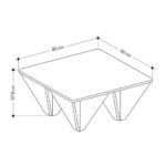 Tavolino da salotto Diamond quadrato rovere - immagine 4