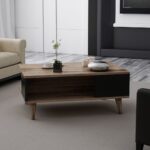 Tavolino da salotto Lyontav nero e noce - immagine 3