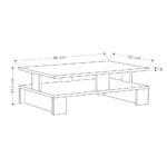 Tavolino da salotto Mansu antracite doppio ripiano - immagine 3