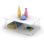 Tavolino da salotto Tars bianco 90x60x31h