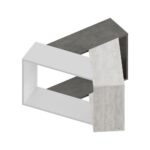 Tavolino da salotto Trio colore cemento bianco - immagine 3